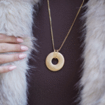 Sarı Altın Madalyon Kolye