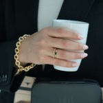 Sarı Altın Yeşil Taşlı Yüzük